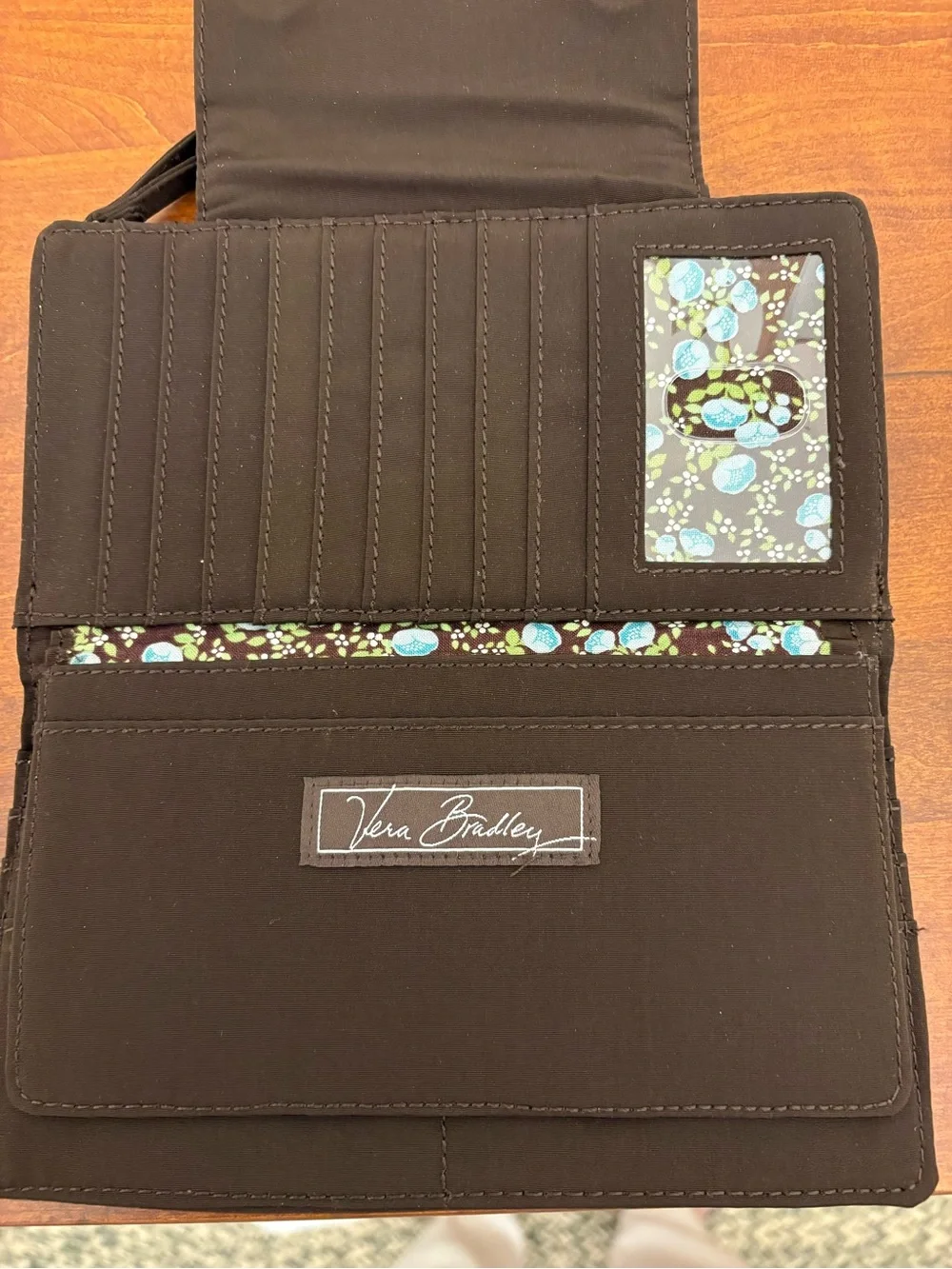 Vera  Bradley Large Quilted Brown Wallet